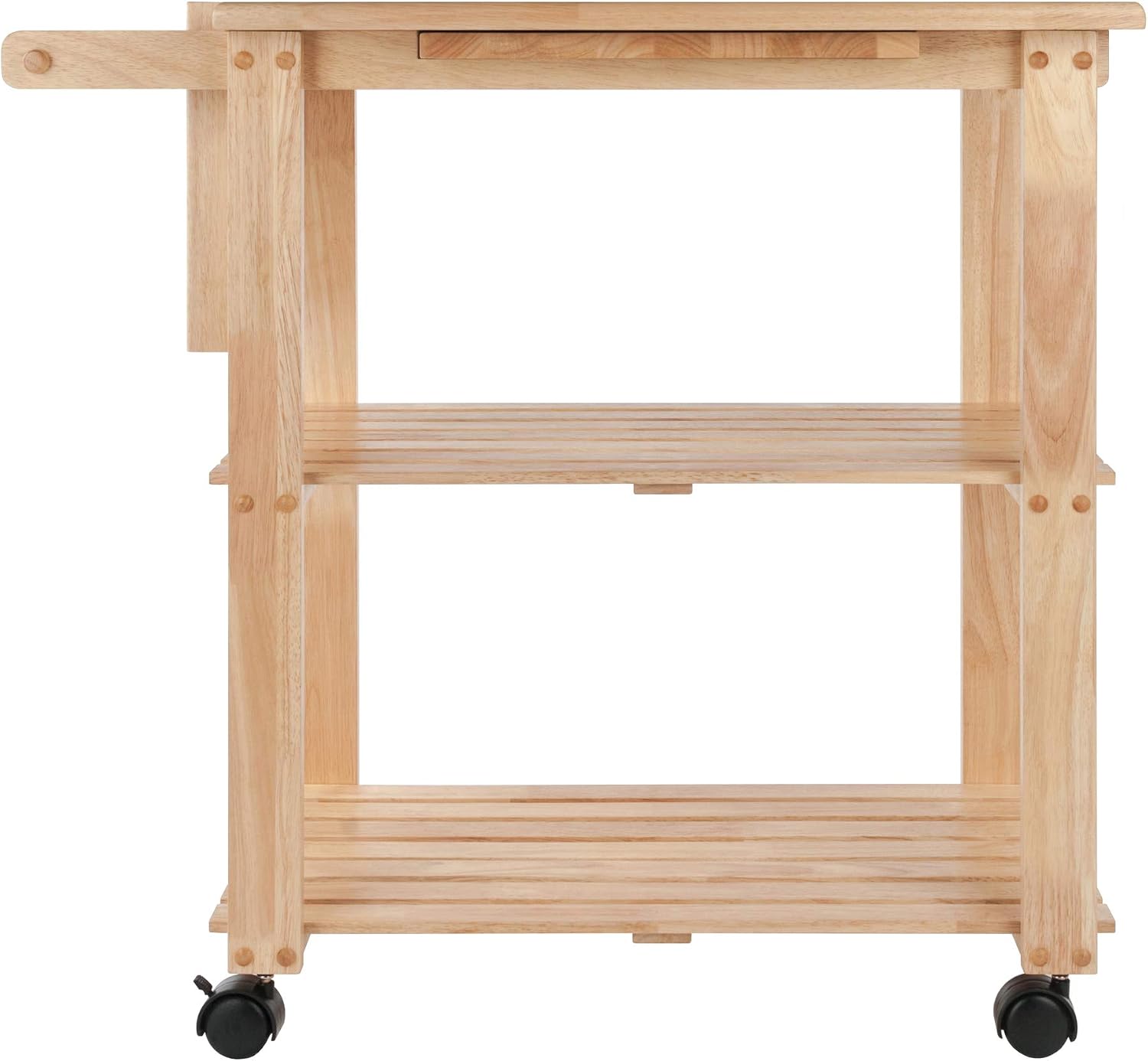 Natural Mario Rolling Kitchen Serving Cart