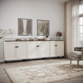 White Farmhouse Storage Sideboard Cabinet