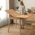 Natural Expandable Solid Wood Dining Table