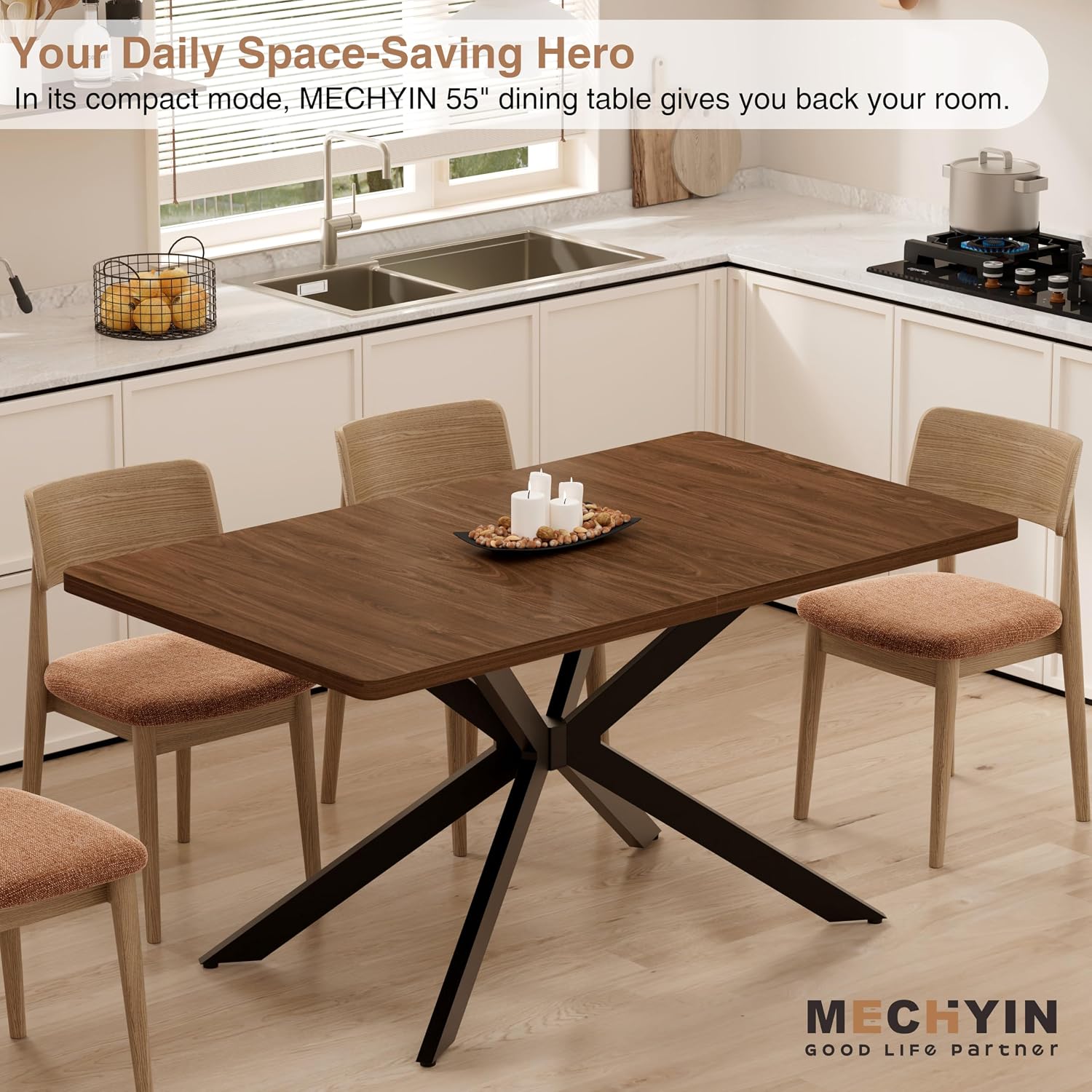 Walnut Butterfly Leaf Extendable Table