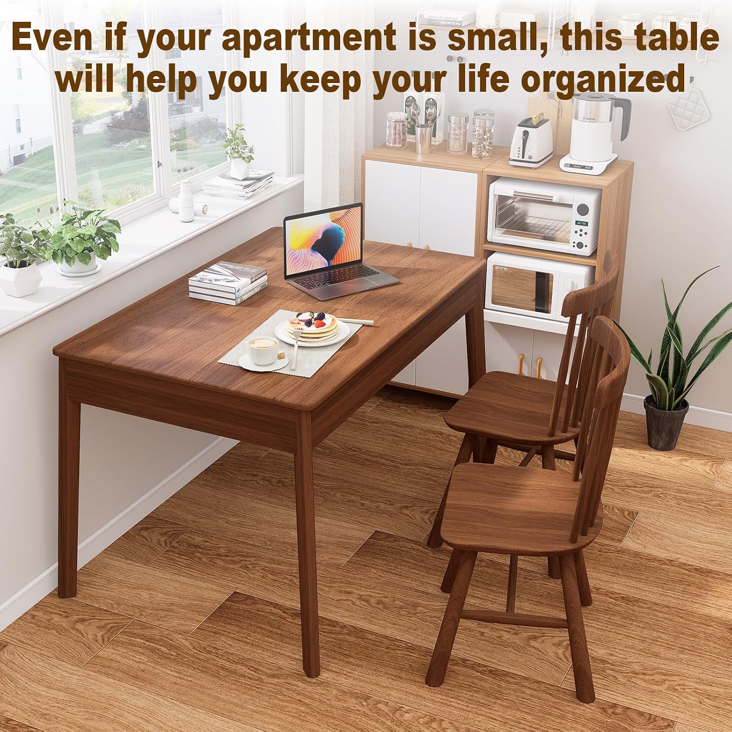 Walnut Solid Wood Extendable Table