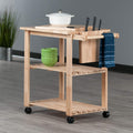 Natural Mario Rolling Kitchen Serving Cart