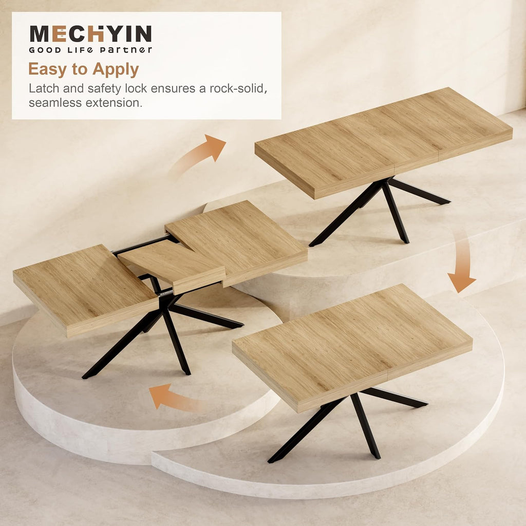 Oak Expandable Rectangular Dining Table