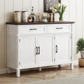 Off White Farmhouse 48in Storage Sideboard