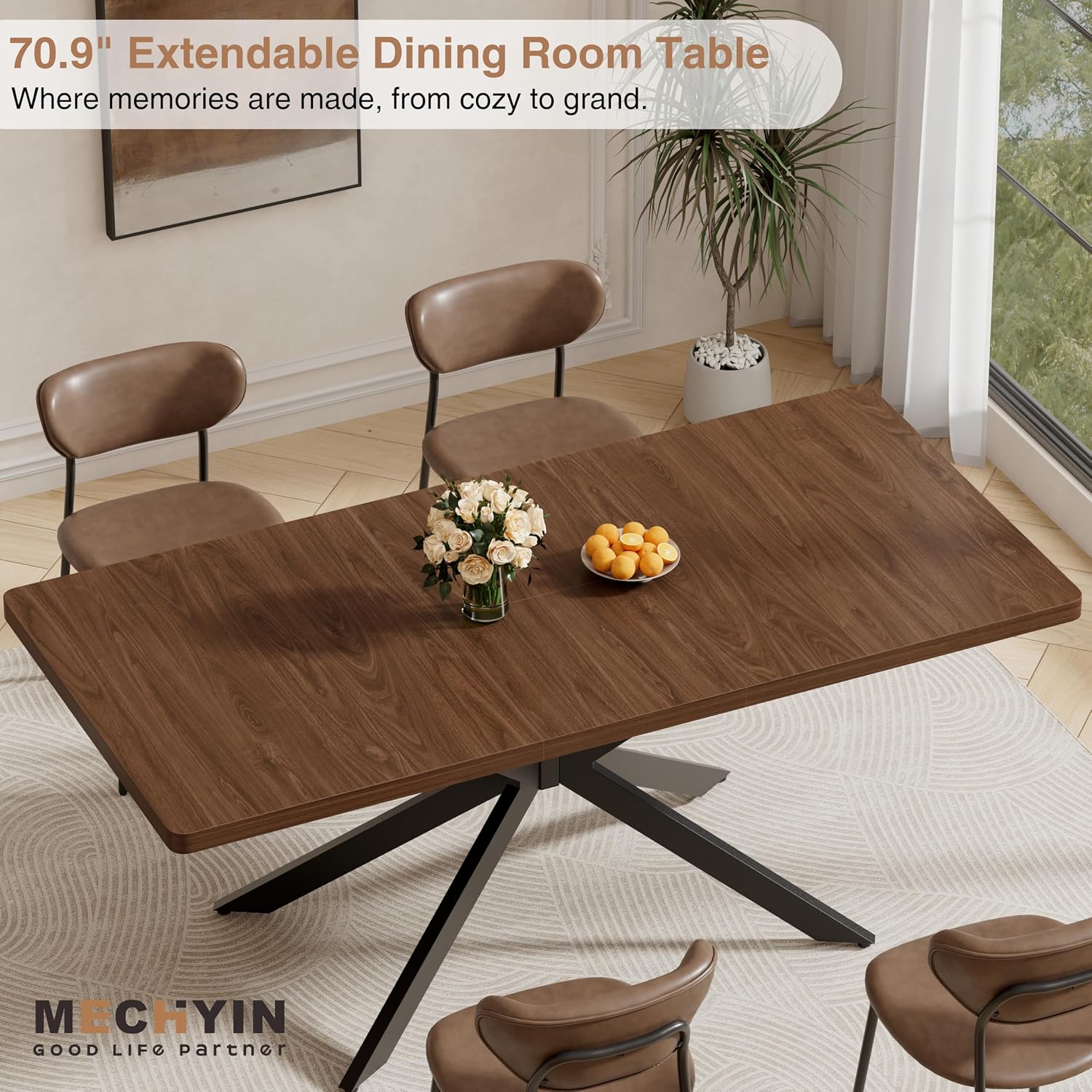 Walnut Butterfly Leaf Extendable Table