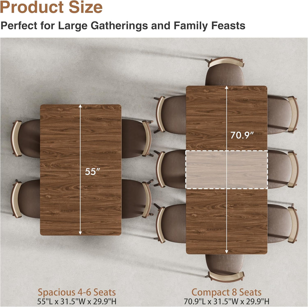 Walnut Butterfly Leaf Extendable Table