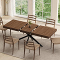 Walnut Storage Extendable Dining Table